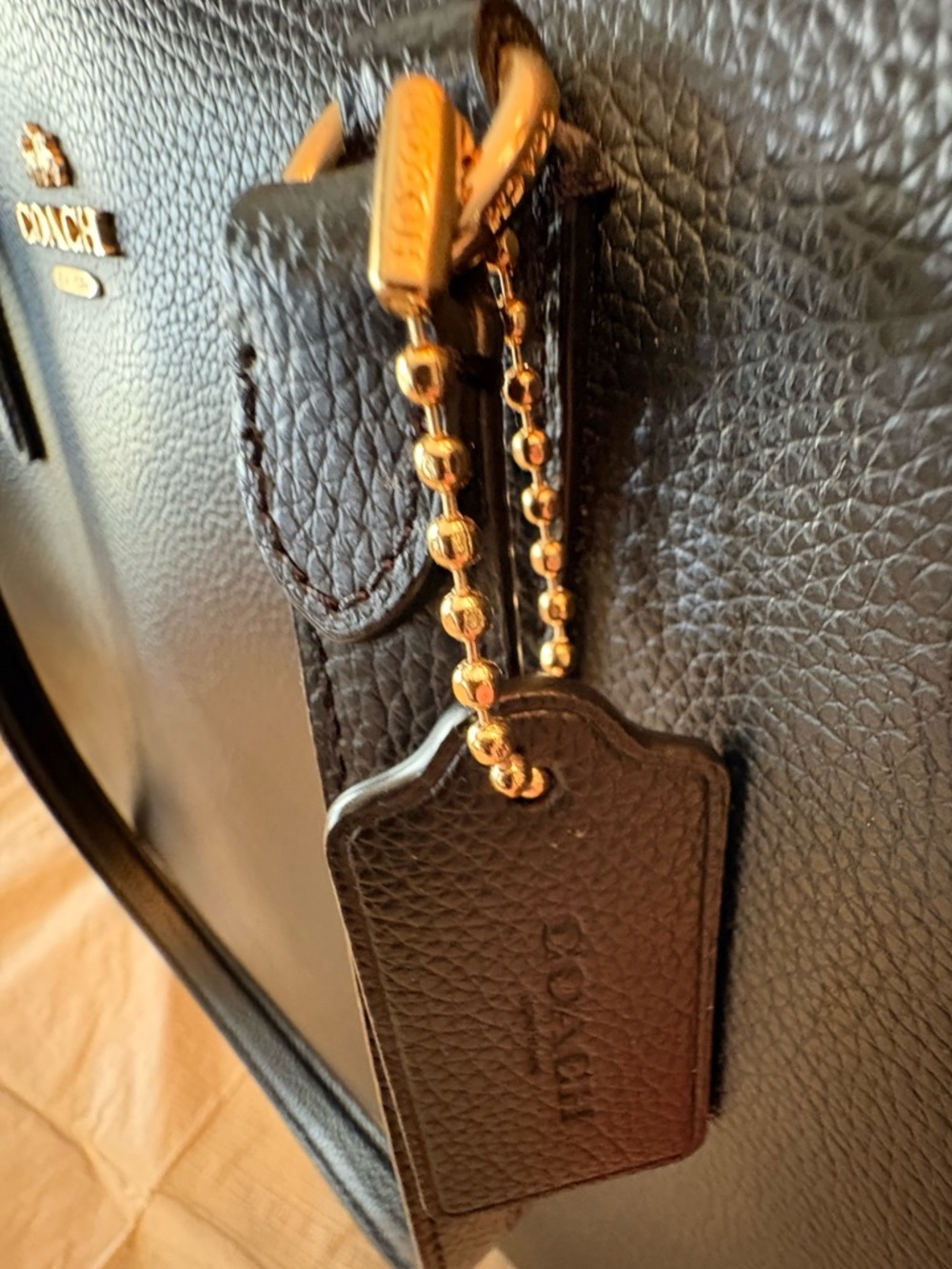 Coach Black Classic Tatum Carryall Top-Handle Handbag C4073 - Picture 14 of 16